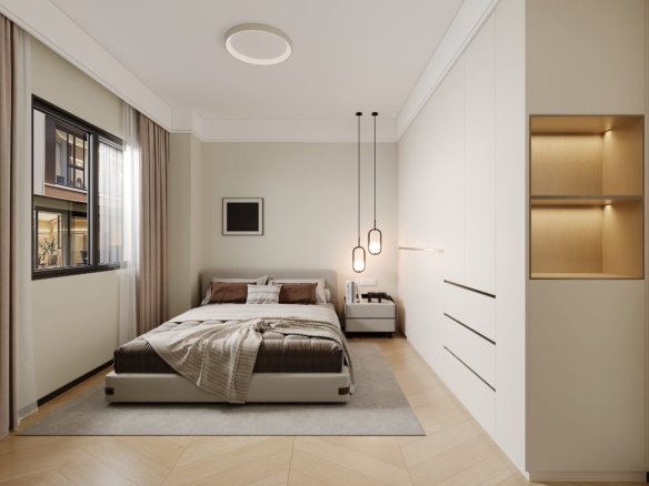 Elegant bedroom of 4 bedrooms at Maylan Park Residence In Kileleshwa
