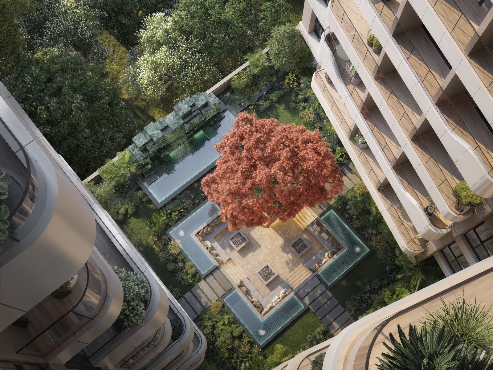 Rooftop Garden view of 4 Bedrooms At Seasons Apartments And Duplexes In Riverside