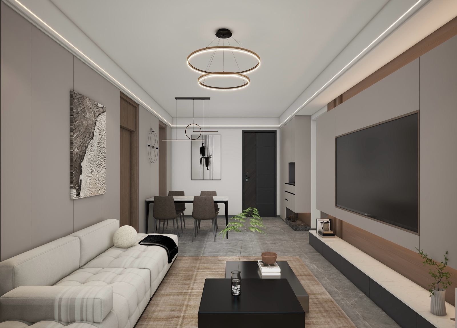 Elegant Living Room Of 1 bedrooms At Lilydale Apartments In westlands