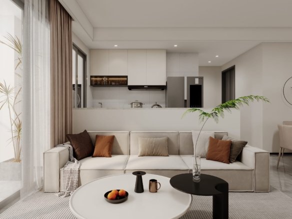 Elegant sitting room Area of 1 Bedrooms At Maylan Park Residence In Kileleshwa