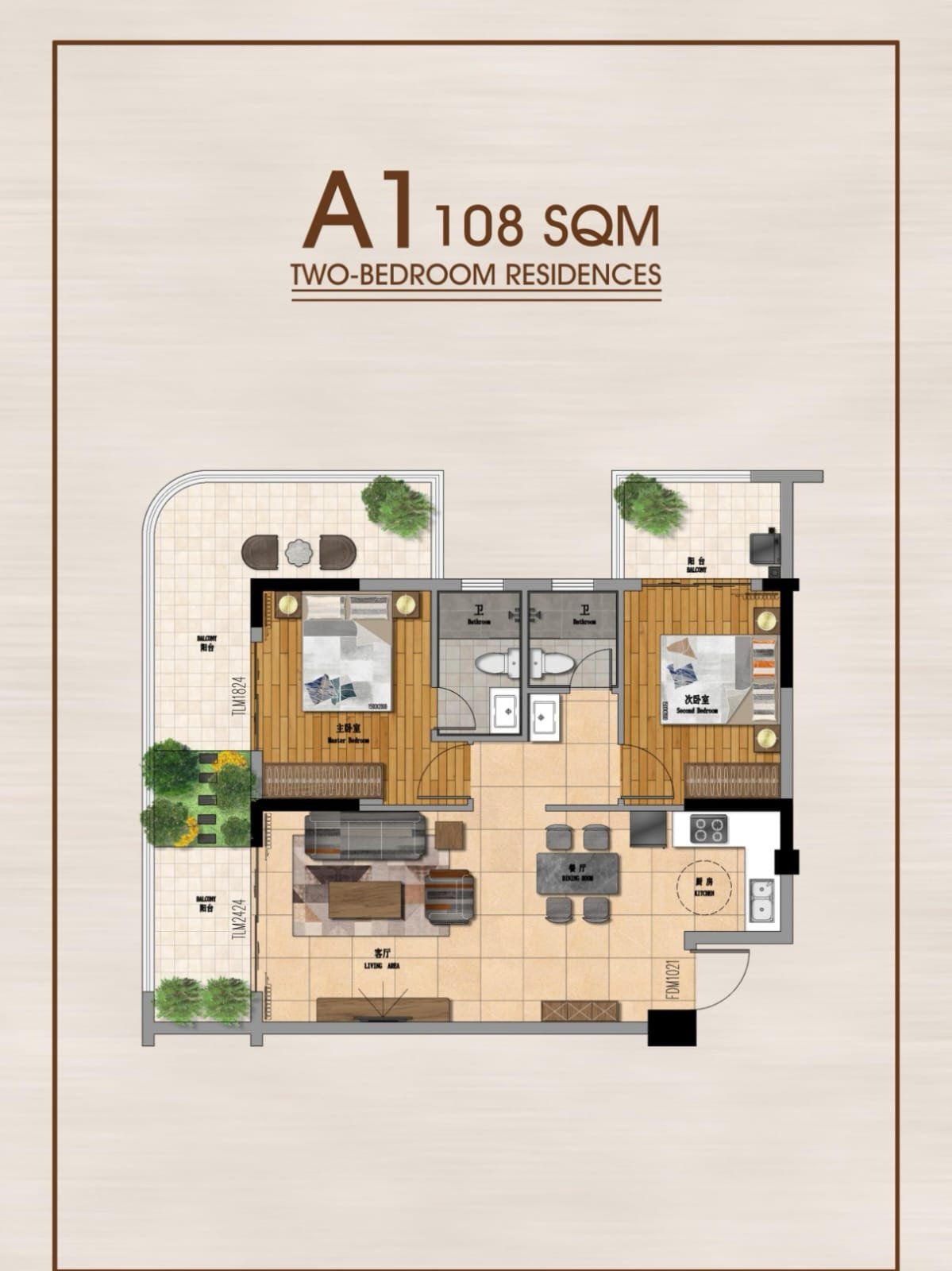 Floor plan of Riverside Times Apartments