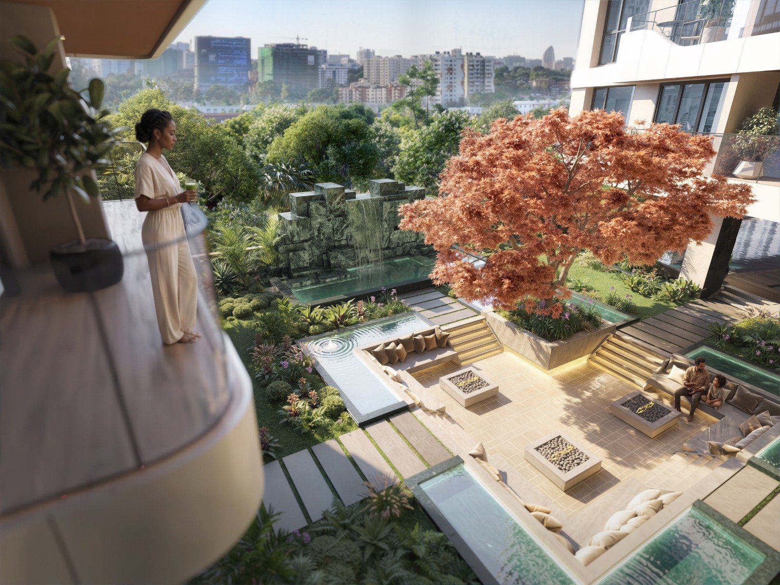 Balcony Views Of 4 bedroom At Seasons Apartments And Duplexes In Riverside