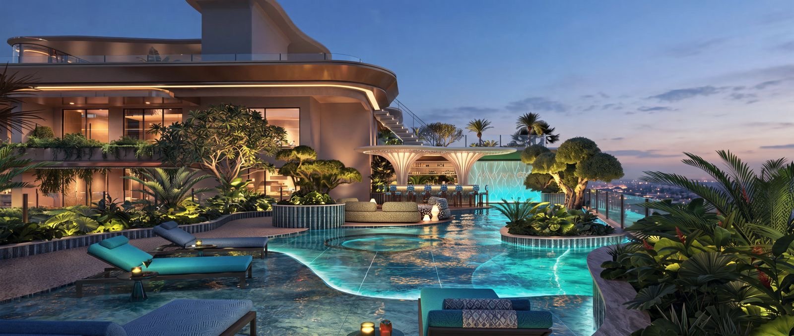 Luxurious swimming pool area of 3 Bedrooms At Ivy Myst Residence In Kileleshwa