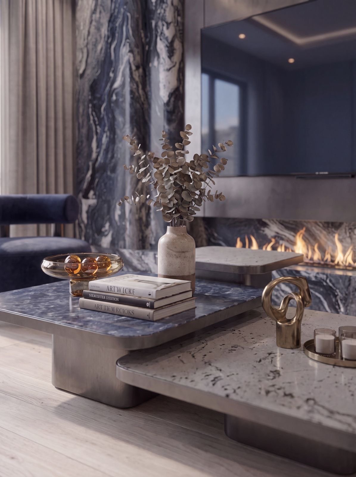 Stylish Living room area of 3 Bedrooms At Ivy Myst Residence In Kileleshwa