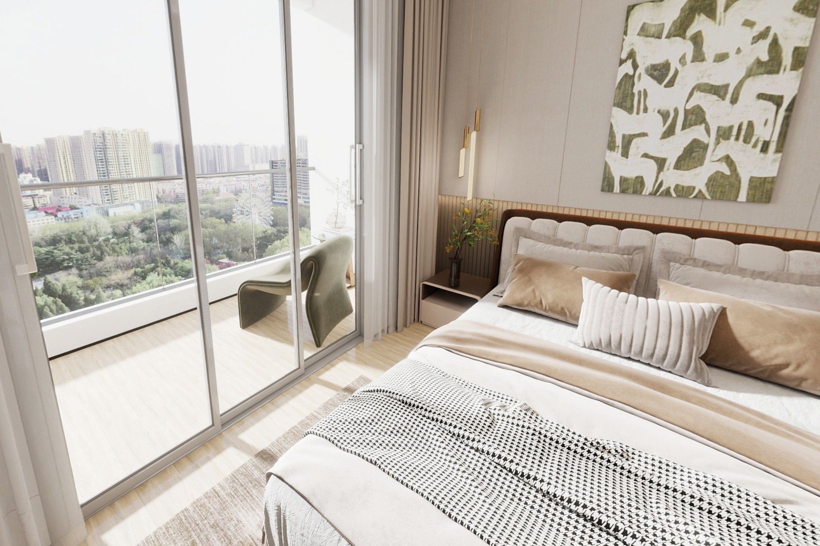 Elegant Bedroom Of 2 Bedrooms At Lesto Residences In Westlands