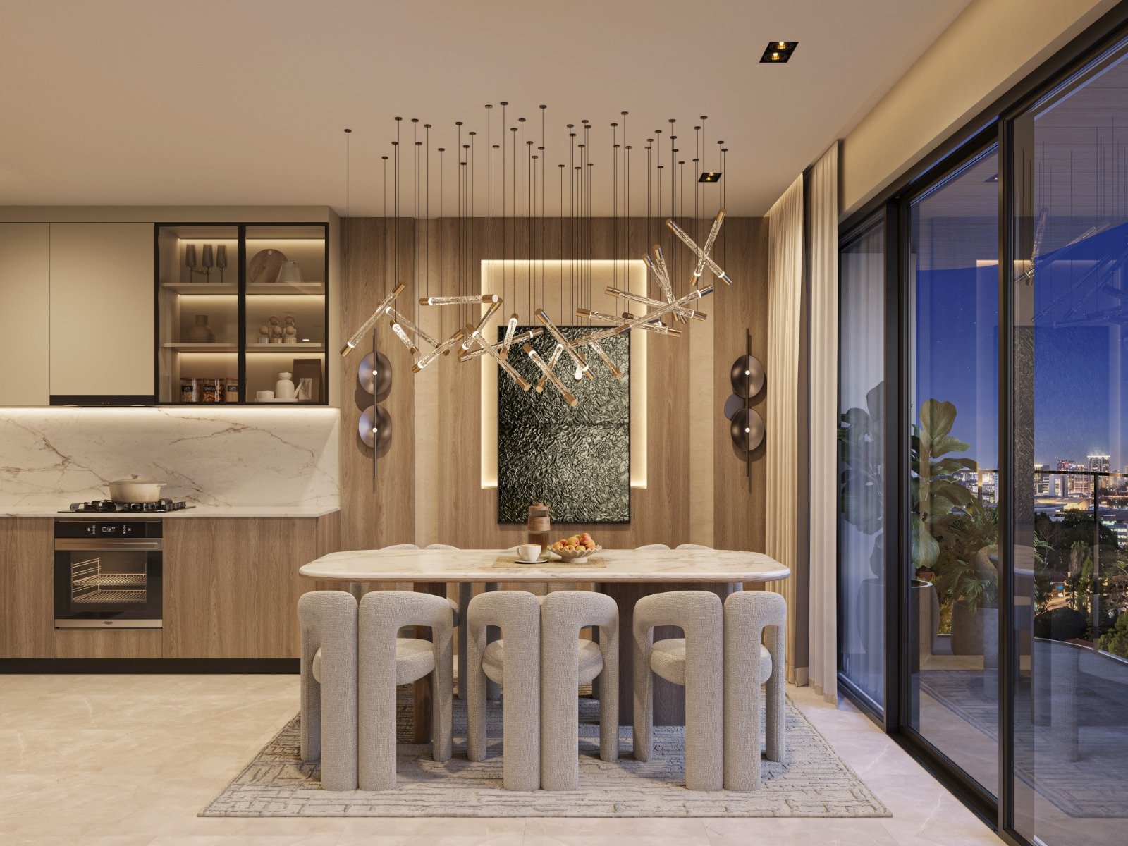 Elegant Dining Area of 4 Bedrooms At Seasons Apartments And Duplexes In Riverside