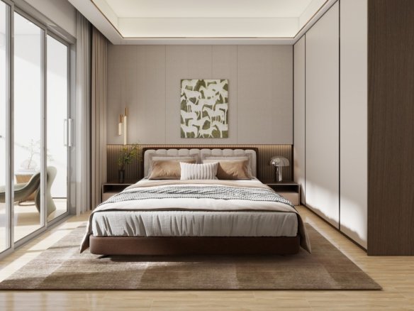 Stylish Master Bedroom Area Of 2 Bedrooms At Lesto Residences In Westlands