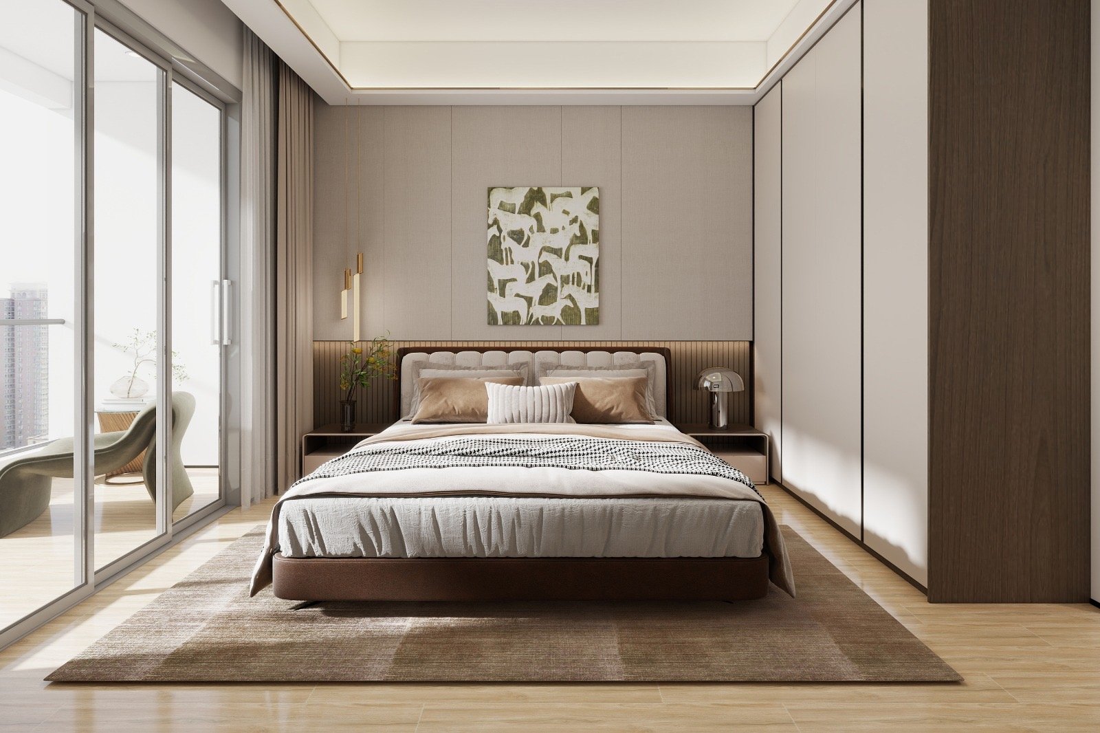 Stylish Master Bedroom Area Of 2 Bedrooms At Lesto Residences In Westlands