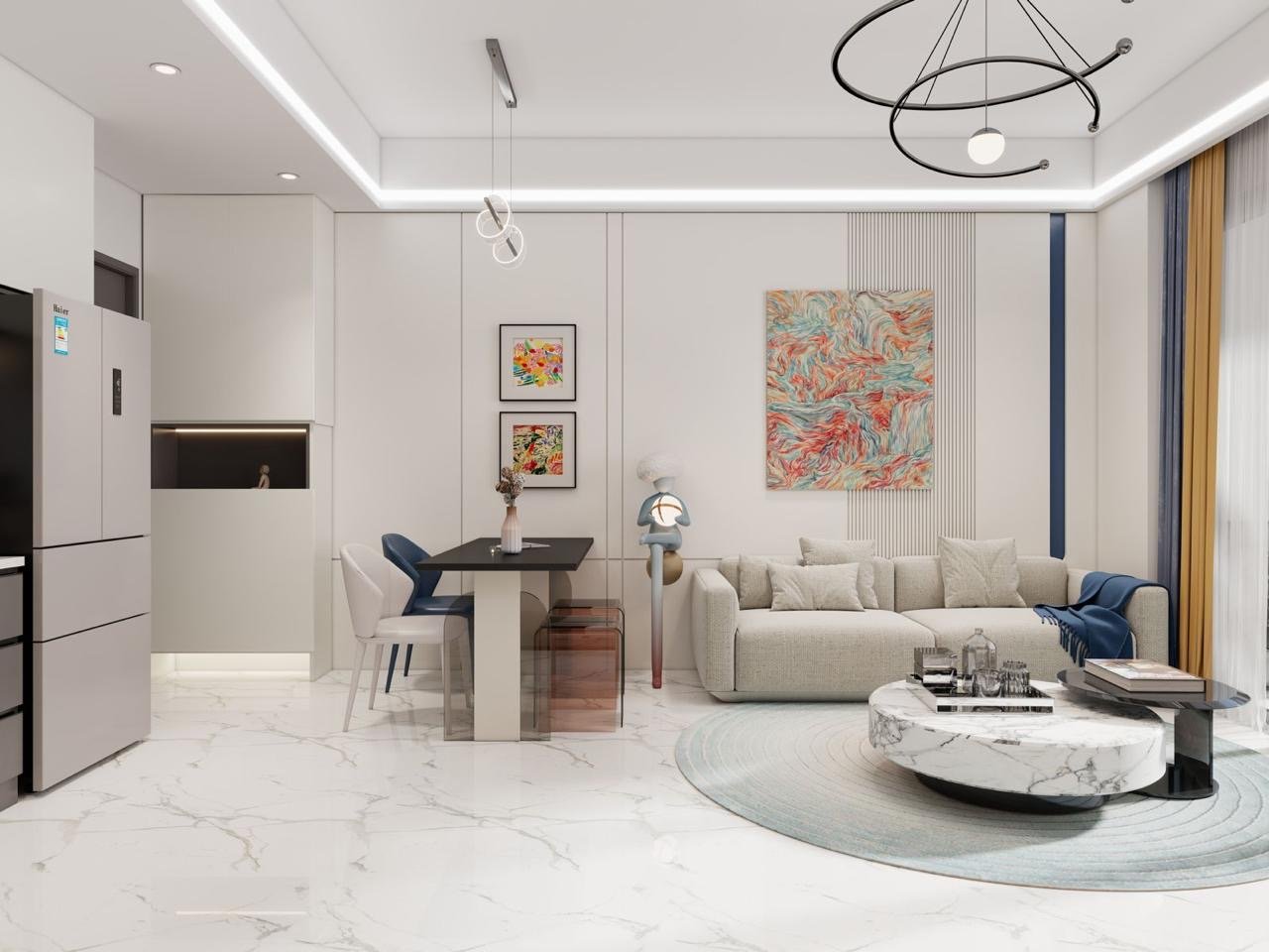 Modern Living Room Area Of 2 bedrooms At Calla Residency In Westlnds