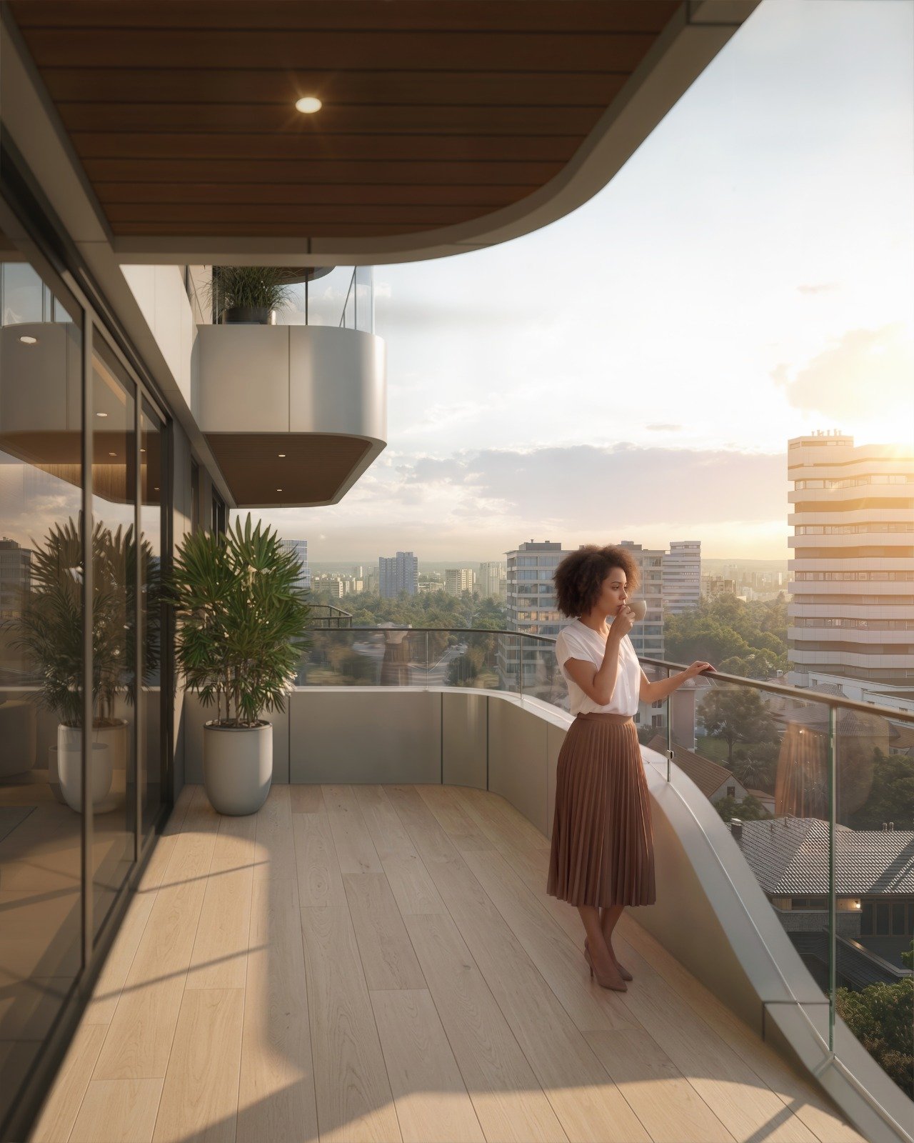 Balcony view of 2 Bedrooms At Seasons Apartments And Duplexes In Riverside