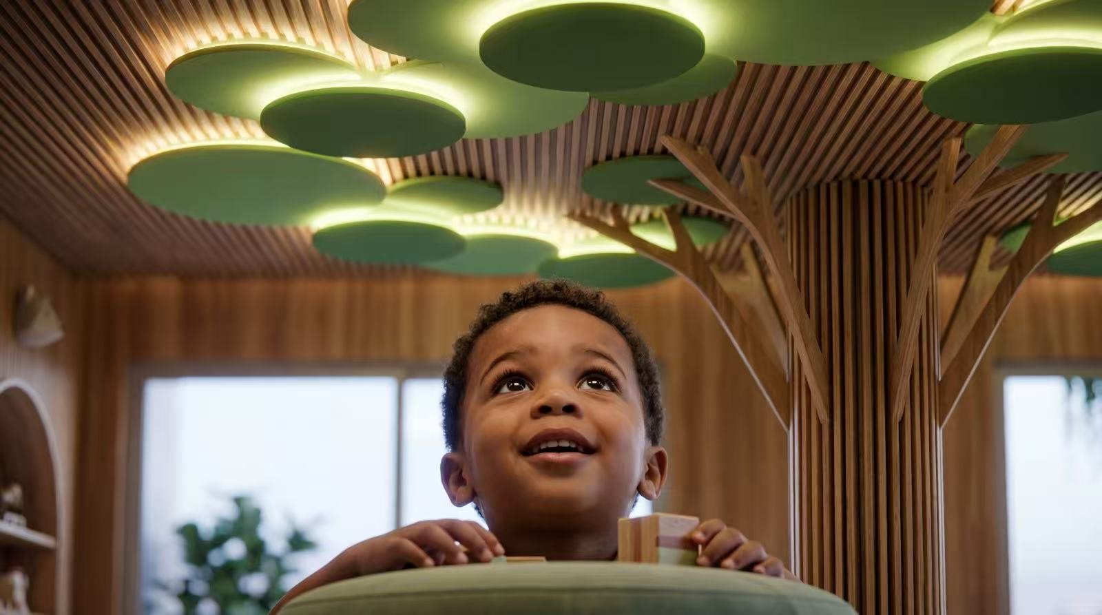 Kids play area of 2 bedrooms at Riverside Times Apartments
