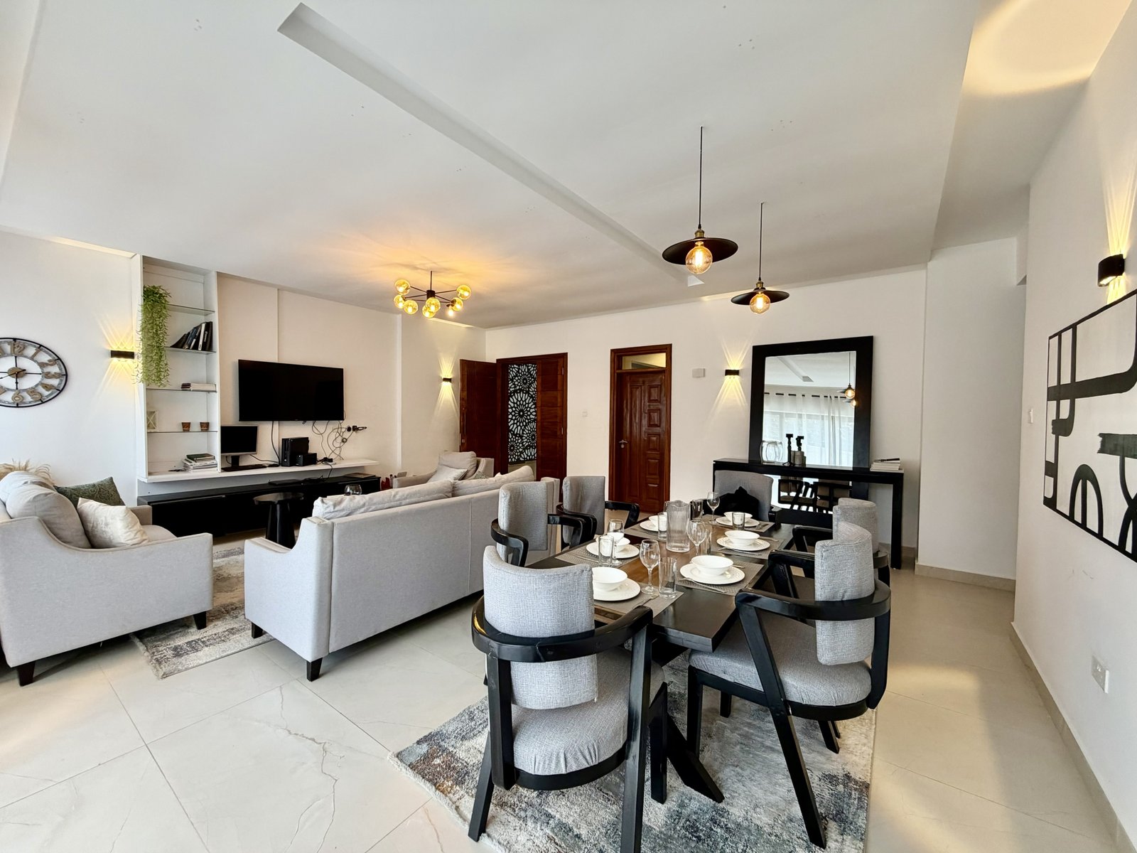 Elegant Dining Area Of 4 Bedrooms At Emaar Residence Apartment In Westlands