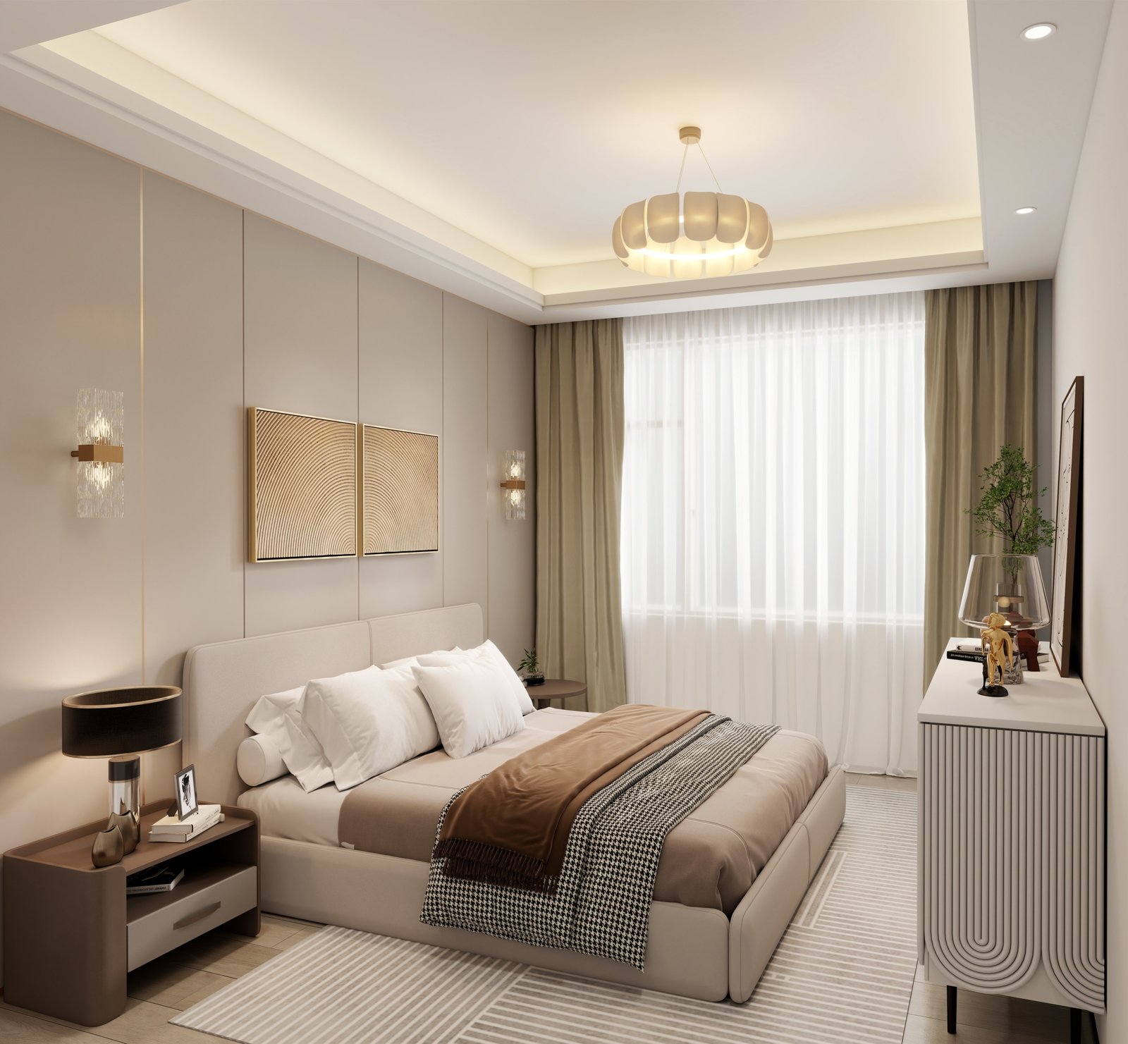 Elegant Bedroom Of 1 Bedrooms At Captial Vista Apartments In Kilimani
