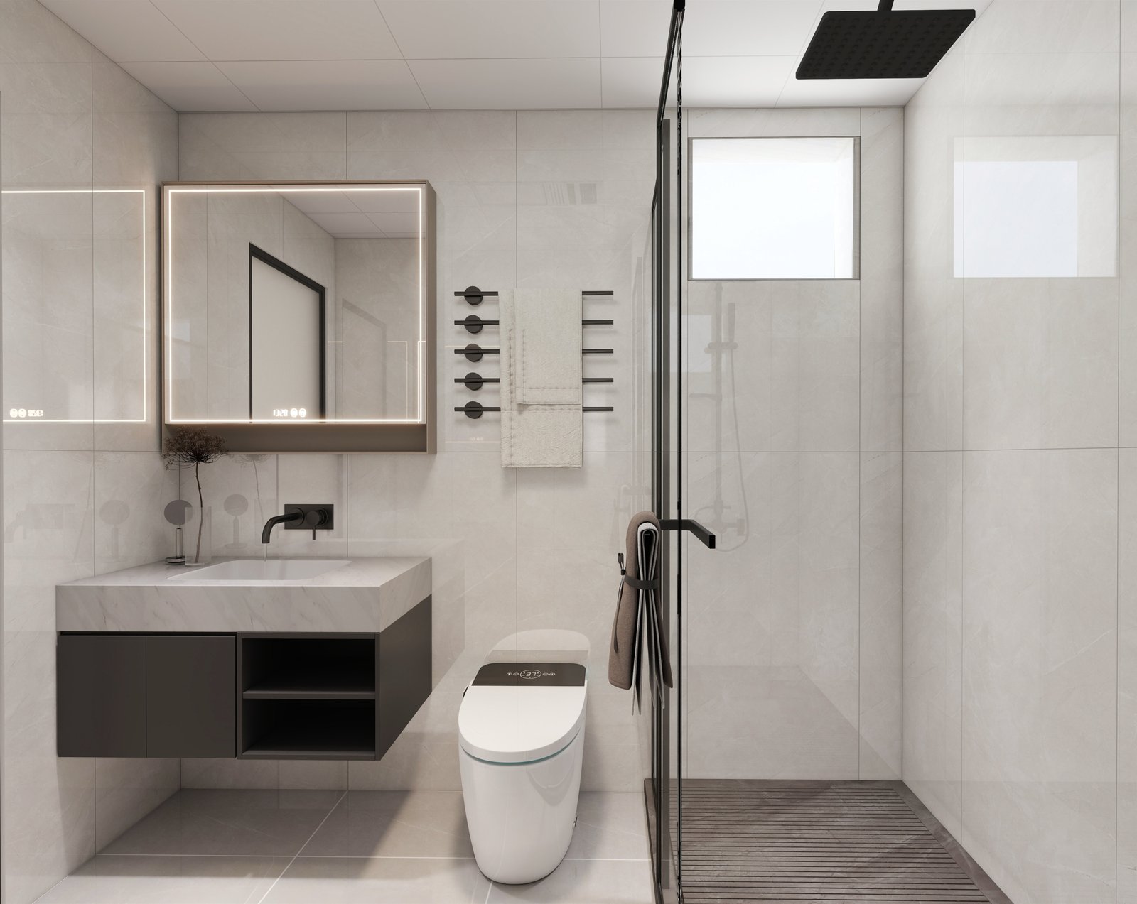 Spacious Master Bathroom Of 2 Bedrooms At Capital Vista Apartments In Kilimani