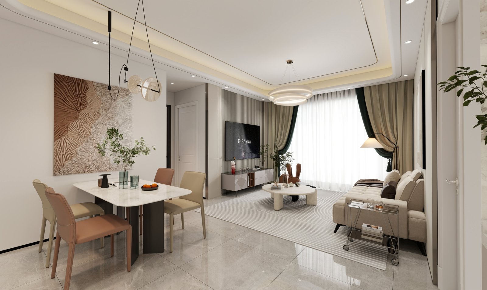 Living Room And Tv Area Of 2 Bedrooms At Capital Vista Apartments In Kilimani