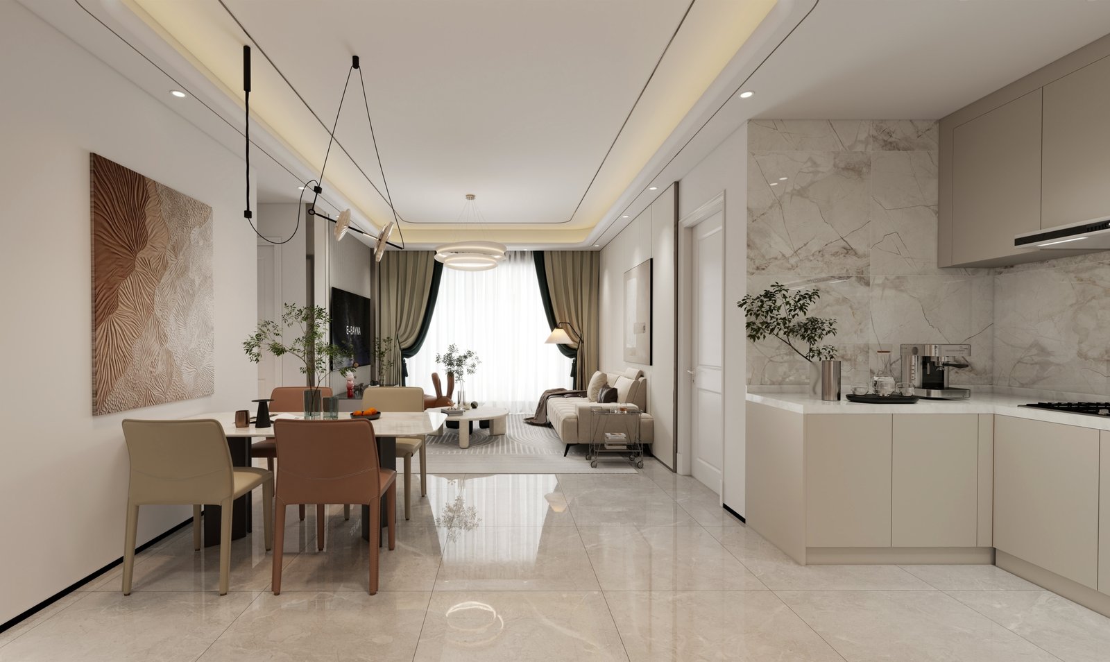 Luxurious Living Room Of 2 Bedrooms At Capital Vista Apartments In Kilimani