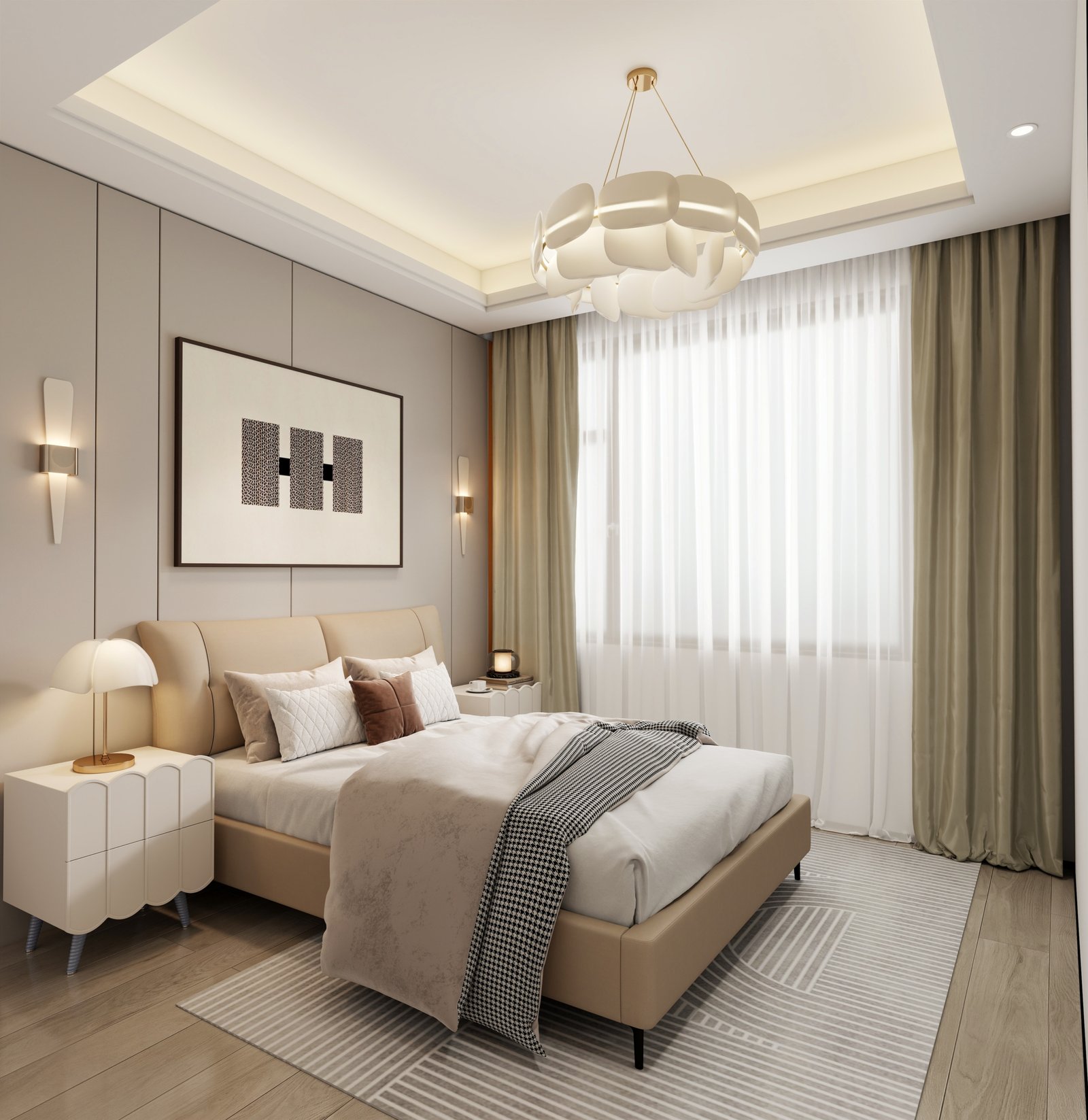 Elegant bedroom Area At Capital Vista Apartments In Kilimani