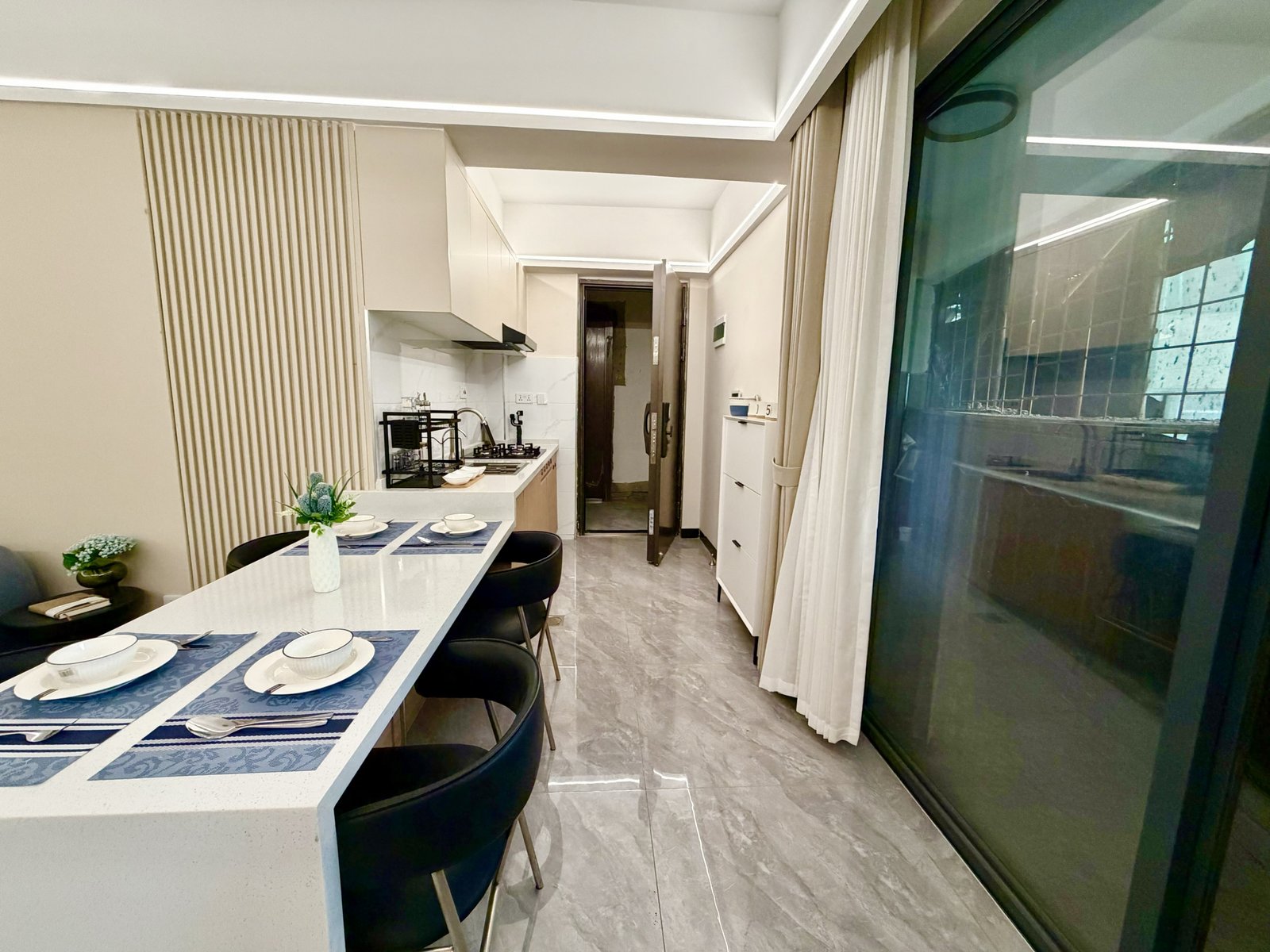 Elegant Dining table Of 1 bedrooms At 1050 Apartments In Kilimani