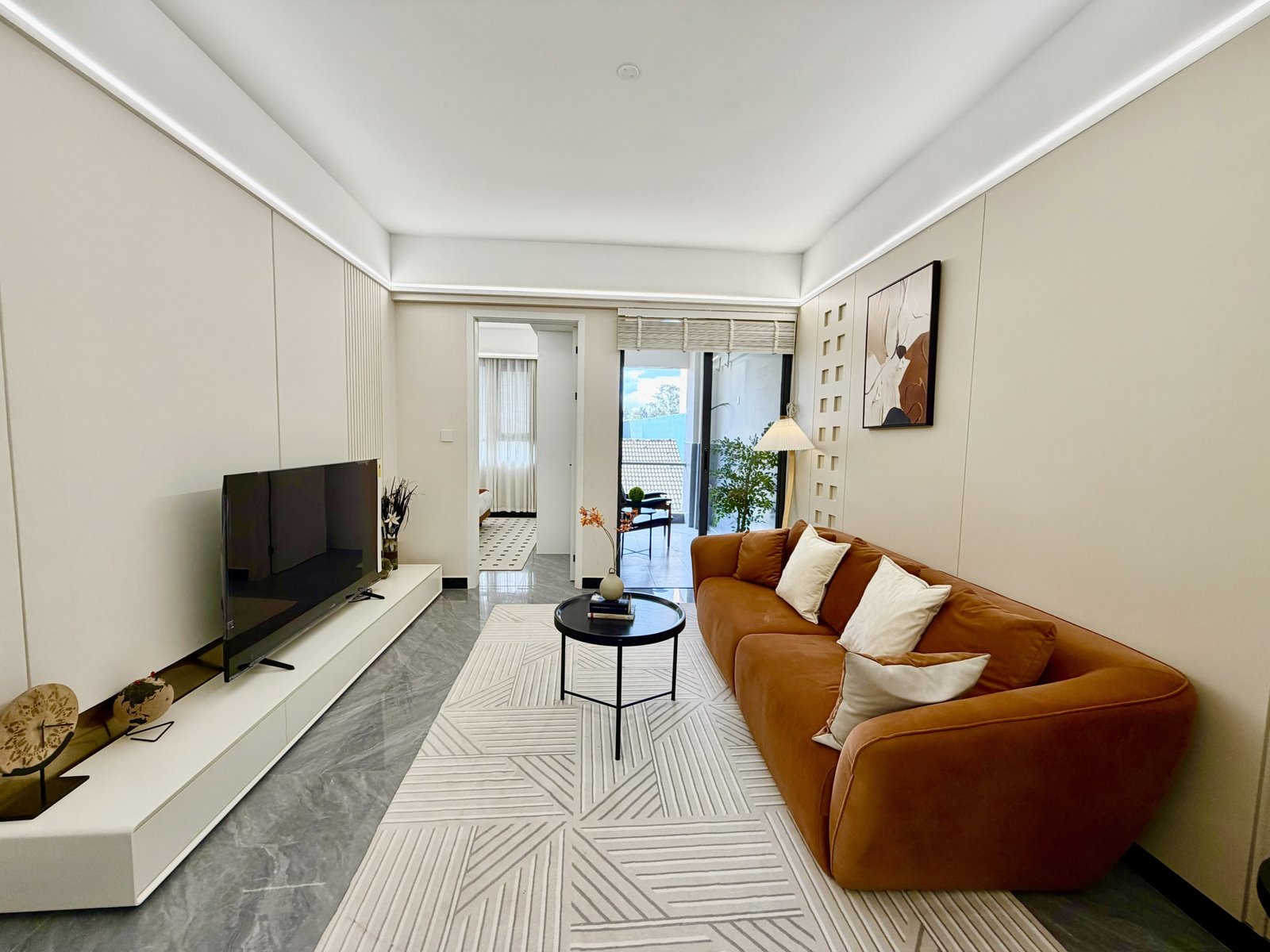 Spacious Living Room Area Of 2 bedrooms At 1050 Apartments In Kilimani