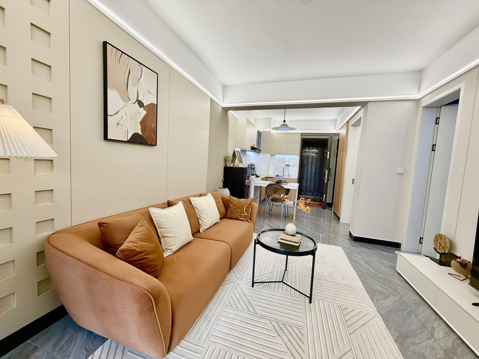 Living Room Area Side View Of 2 bedrooms At 1050 Apartments In Kilimani
