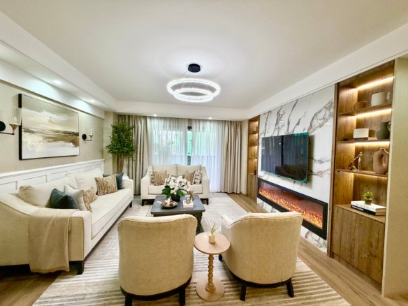 Elegant living room area at Marina Bay Phase 2 Apartments In Westlands