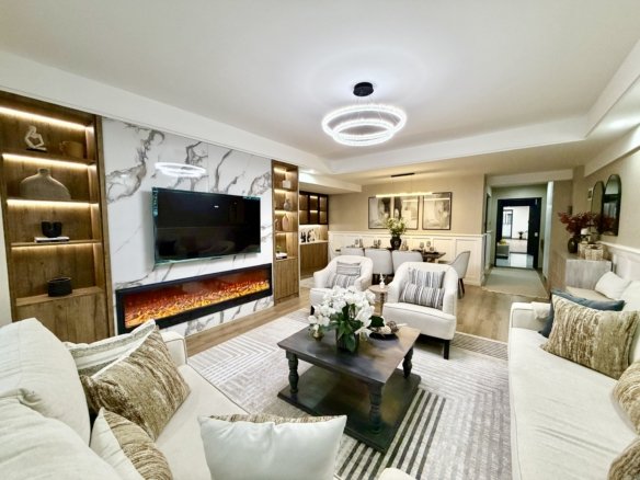 Living room area of 1 bedrooms at Marina Bay Phase 2 Apartments In Westlands close up view
