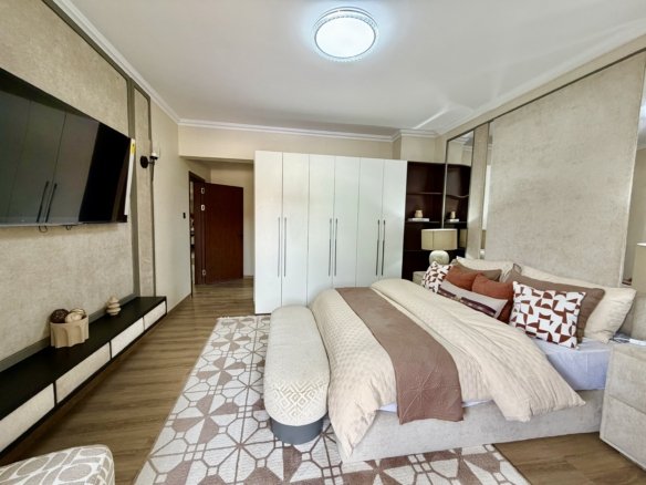 High end master bedroom area of 3 bedrooms at Marina Bay Phase 2 Apartments In Westlands