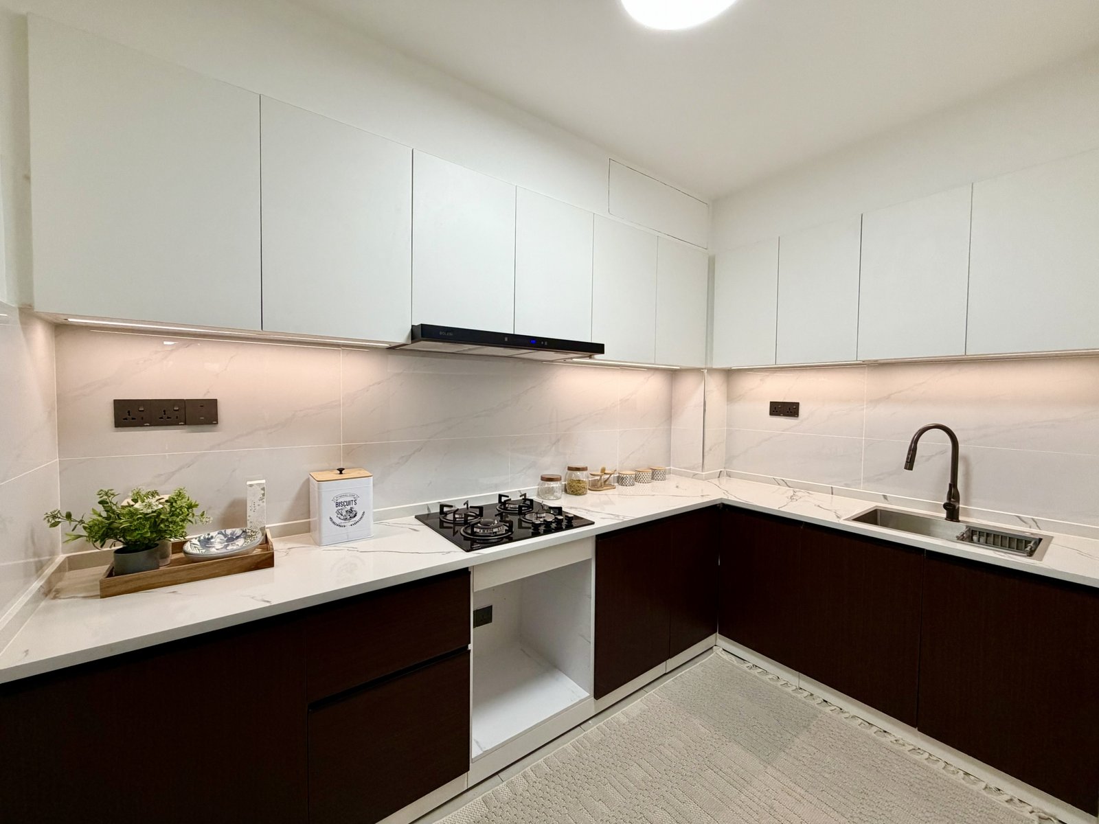 Modern kitchen area of 2 Bedrooms At Marina Bay Phase 2 Apartments In Westlands