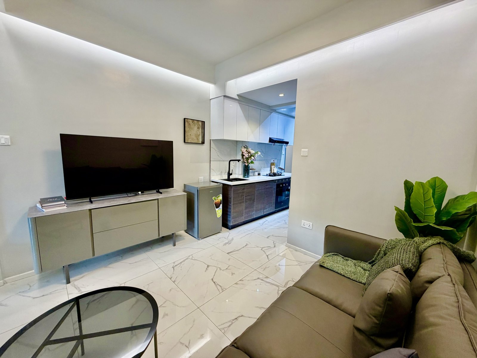 Living room And Tv View Of 1 Bedrooms At Ilu Green Homes Apartments In Kilimani