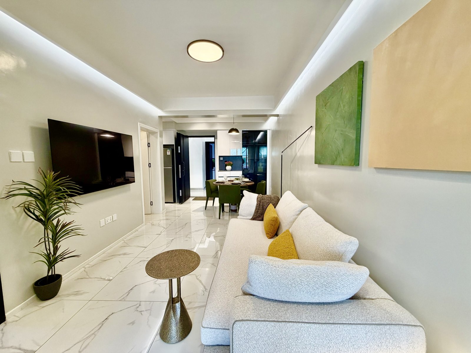 1 Bedroom + Study At Ilu Green Homes Apartments In Kilimani Living Room Side view
