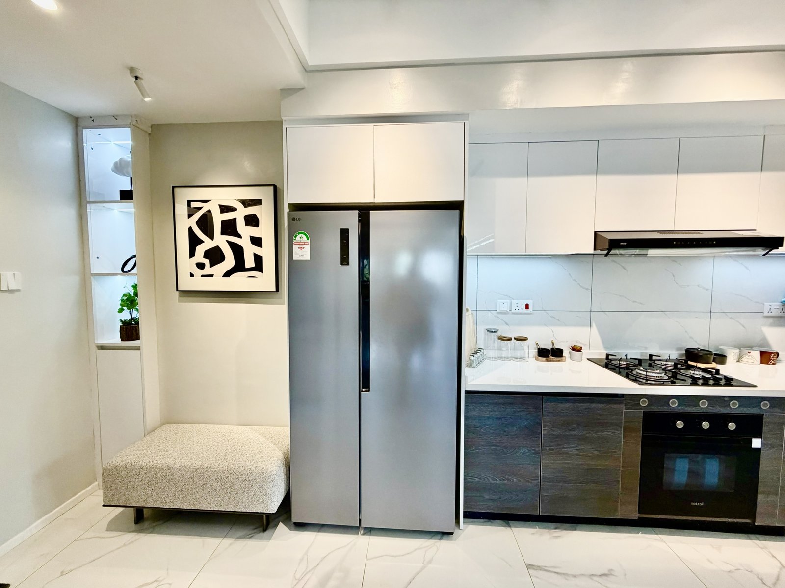 Modern Kitchen Area of 4 bedrooms At Ilu Green Homes Apartments In Kilimani