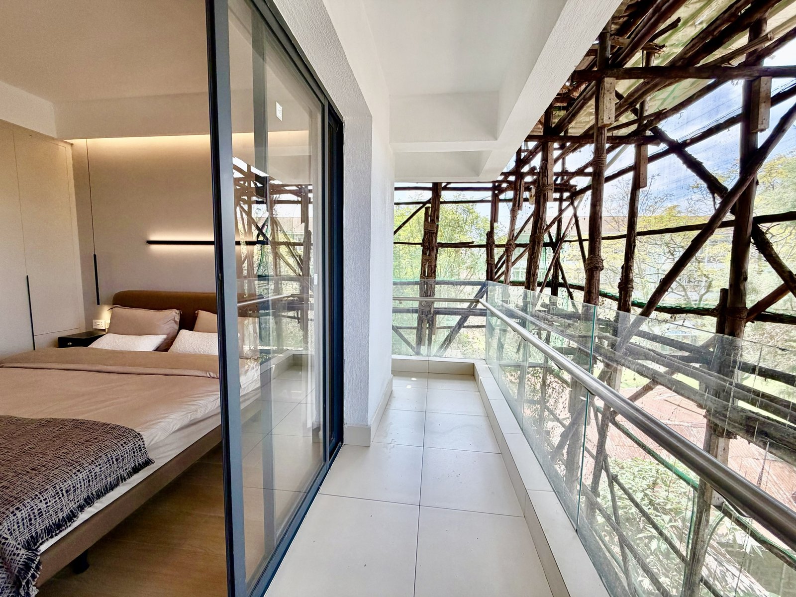 Master Balcony of 3 bedrooms At Ilu Green Homes Apartments In Kilimani