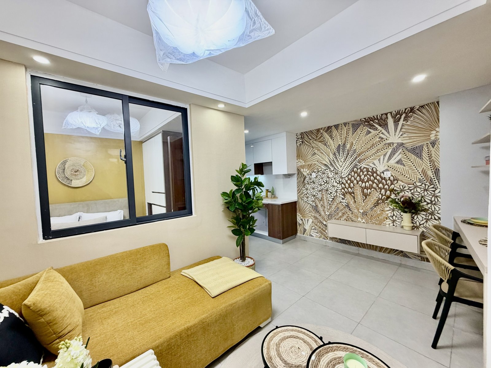 Living room area of 1 Bedrooms At Skyline Residence Apartments In Westlands