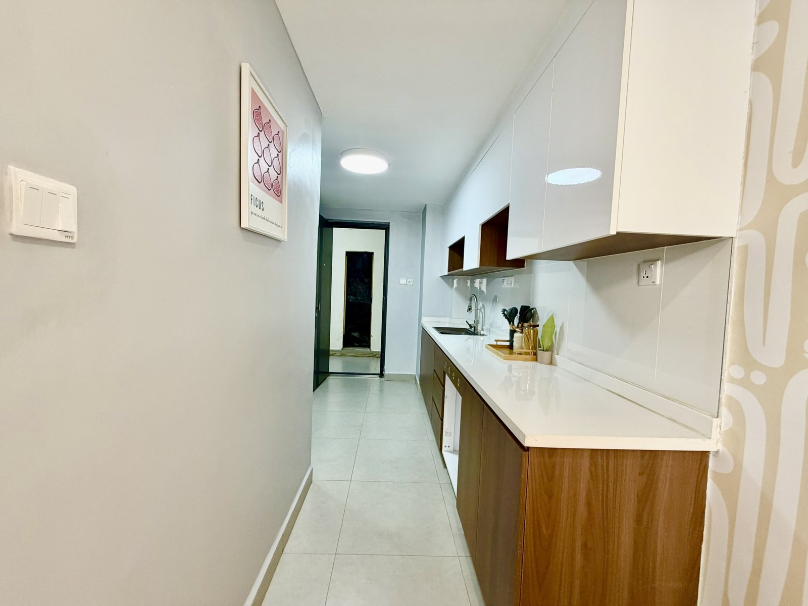 Modern Kitchen area of 1 Bedrooms At Emerald Residences In Kilimani
