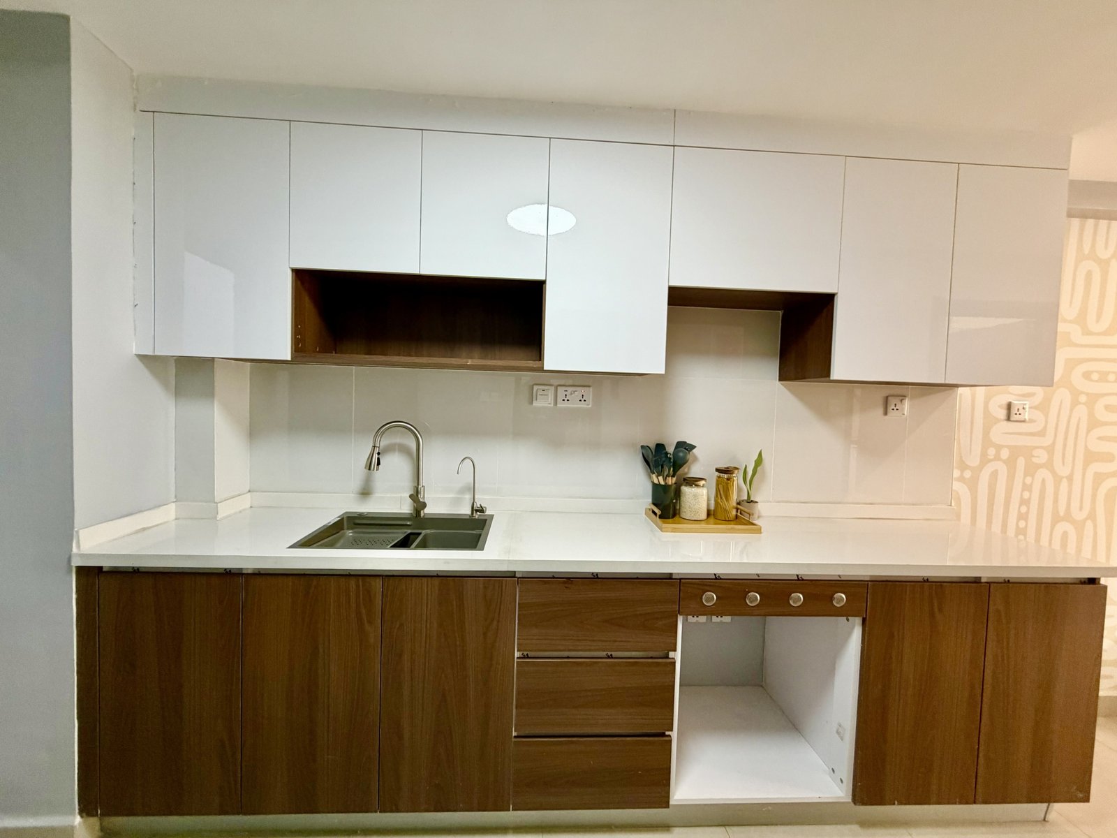 Kitchen area front view of 1 Bedrooms At Emerald Residences In Kilimani