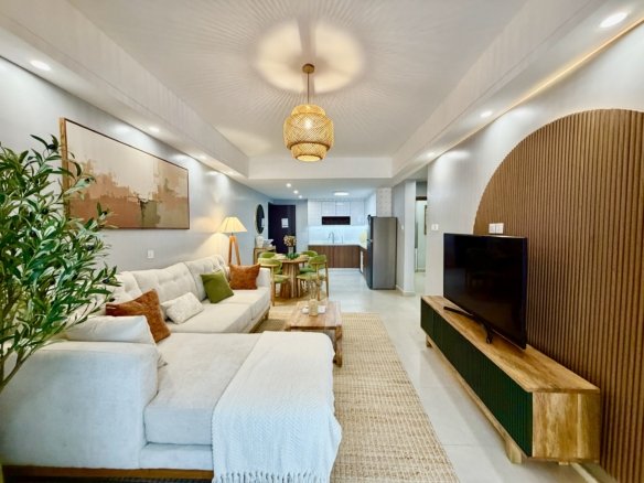 Living room area of 2 bedrooms at Emerald Residences In Kilimani side view