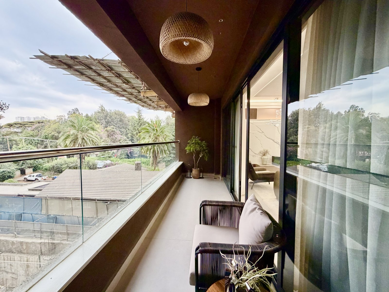 Elegant Balcony area of 3 Bedrooms At ONLYOU Elgeyo Apartments In Kilimani
