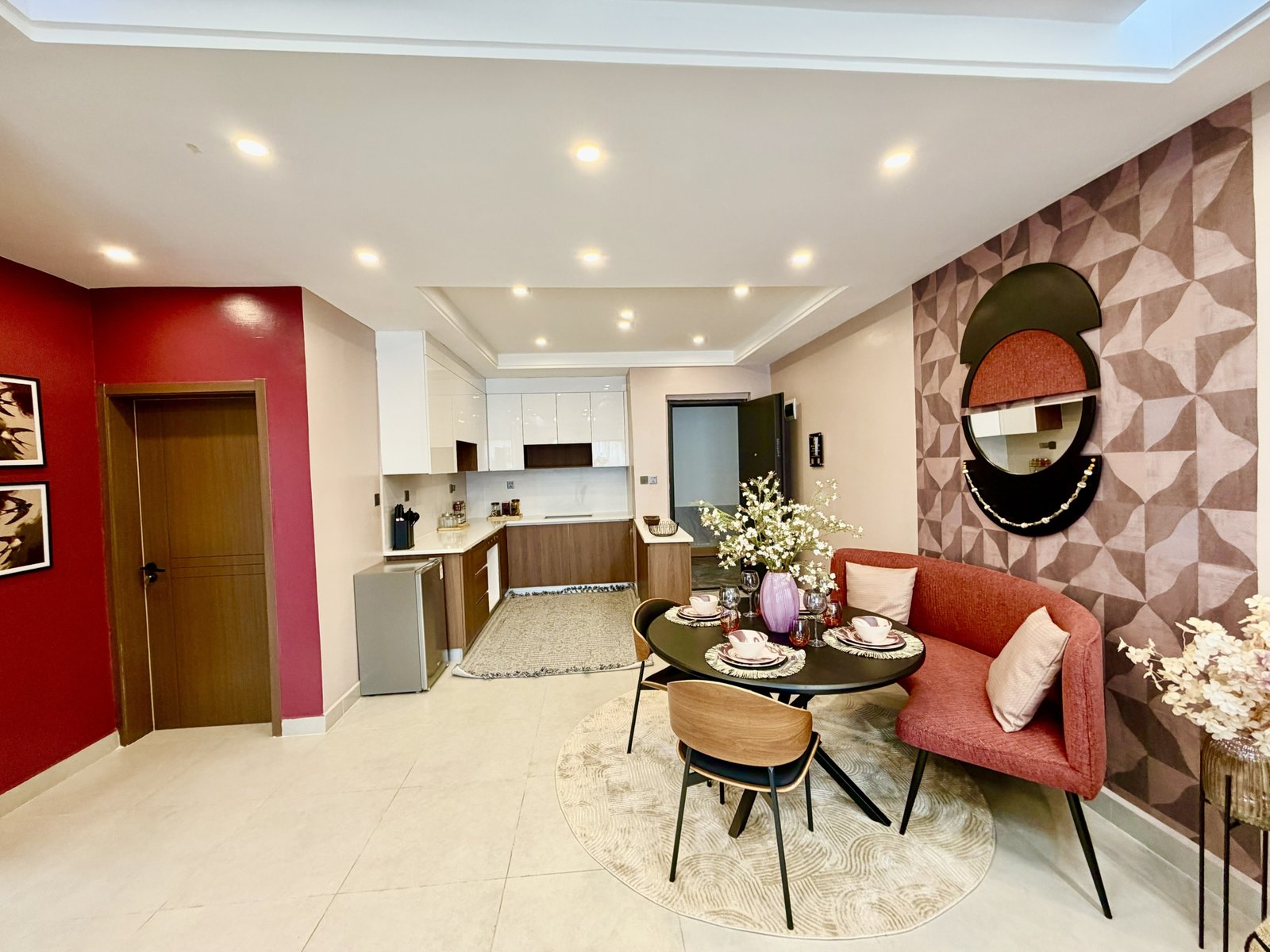 Stylish dining area of 2 Bedrooms At Skyline Residence Apartments In Westlands
