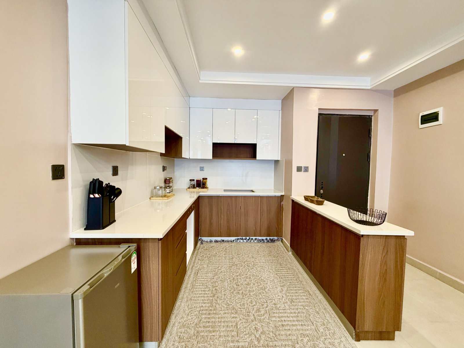 Modern design kitchen area of 2 Bedrooms At Skyline Residence Apartments In Westlands