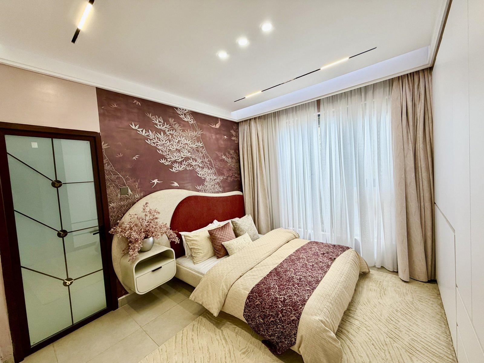 Stylish bedroom area of 2 bedrooms at Skyline Residence Apartments in Westlands