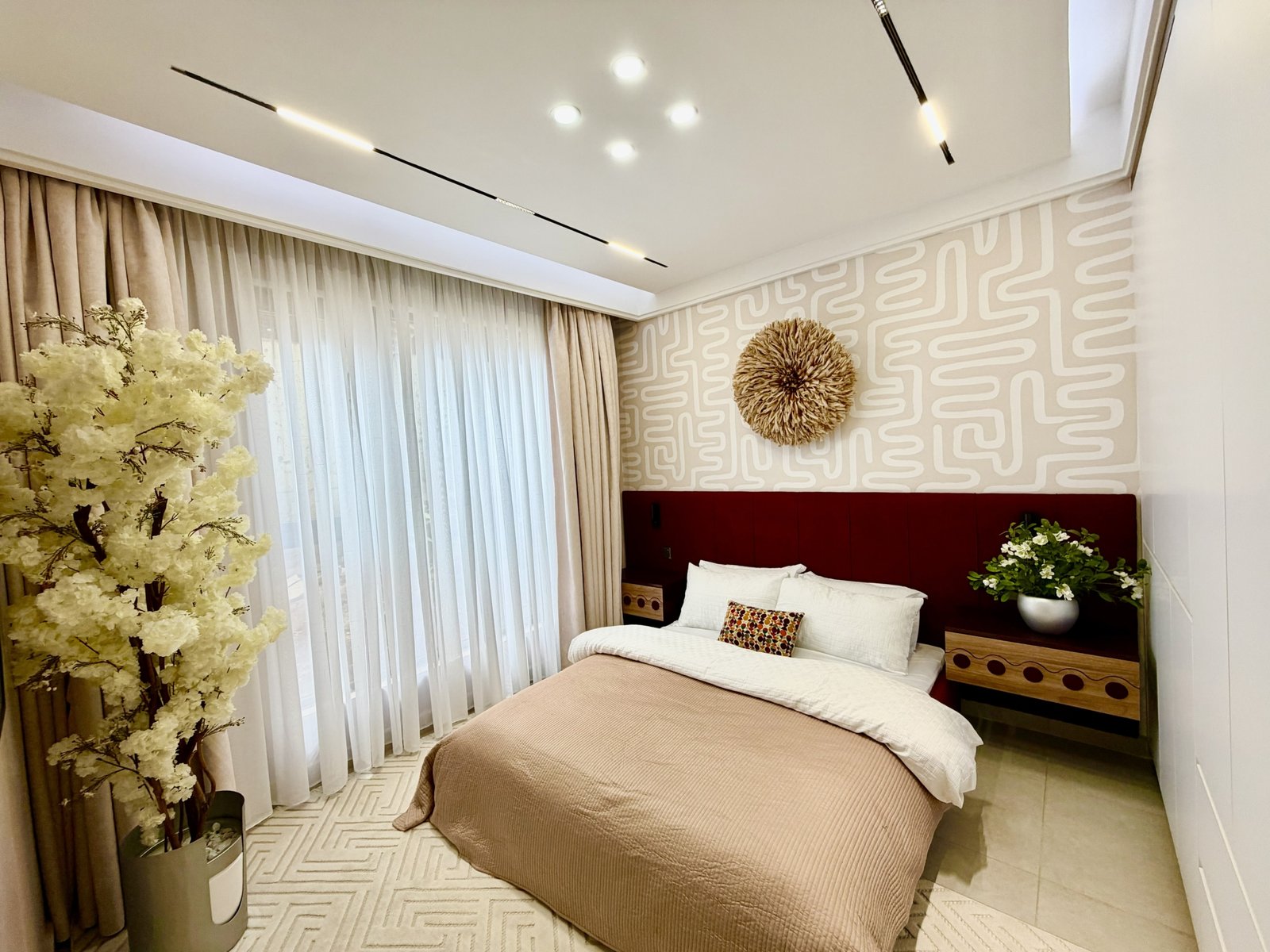 Luxurious master bedroom area of 2 bedrooms at Skyline Residence Apartments in Westlands