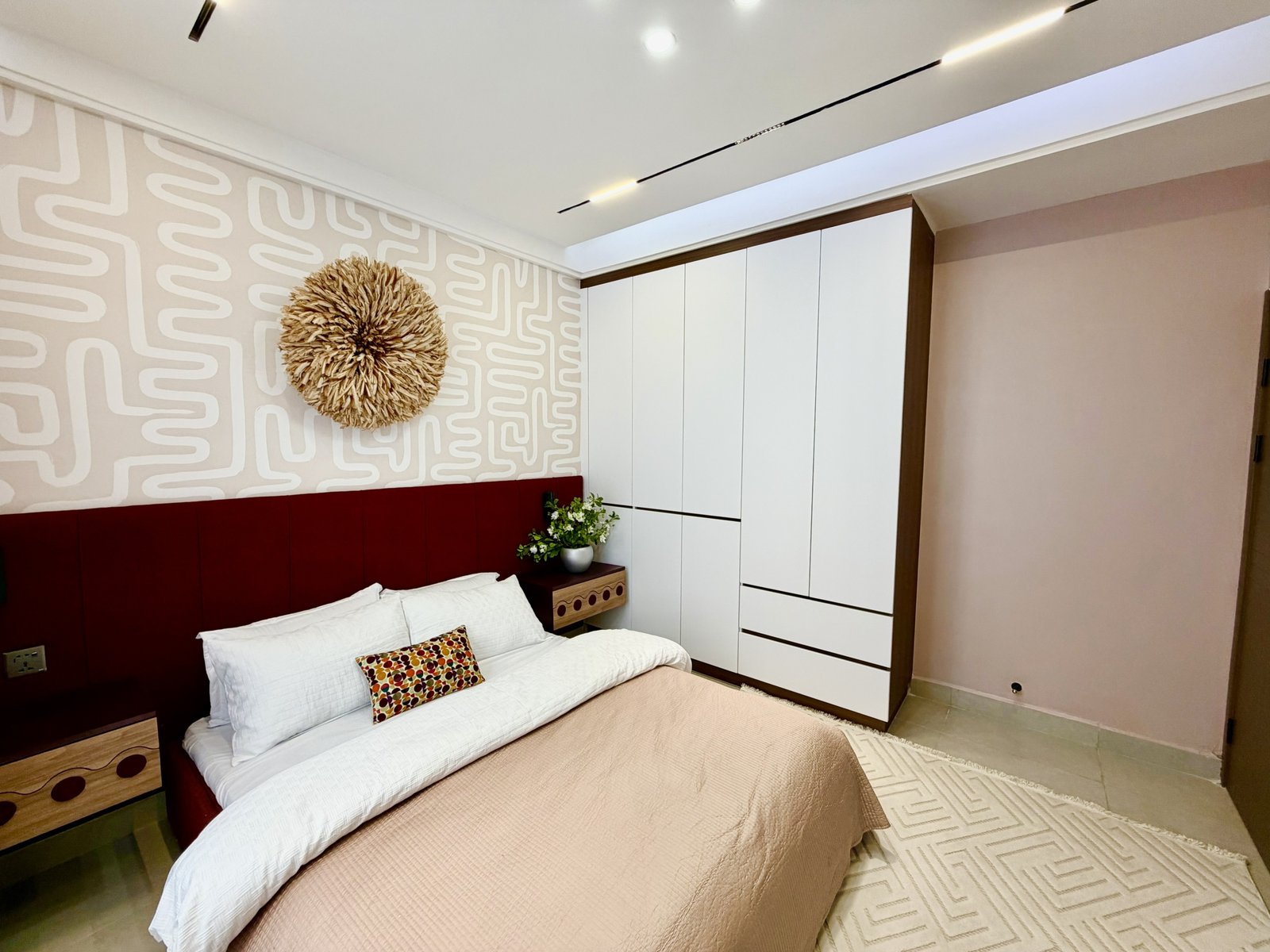 Master bedroom front view of 2 bedrooms at Skyline Residence Apartments in Westlands