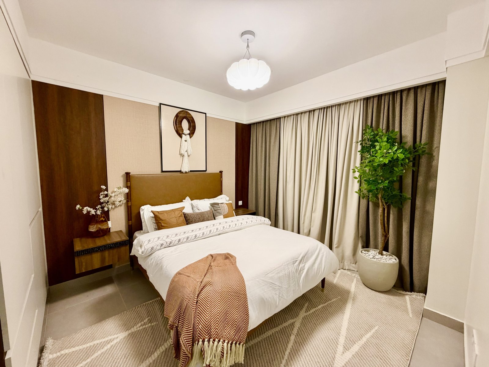 Spacious master bedroom area of 2 bedrooms at Skyline Apartments In Kilimani