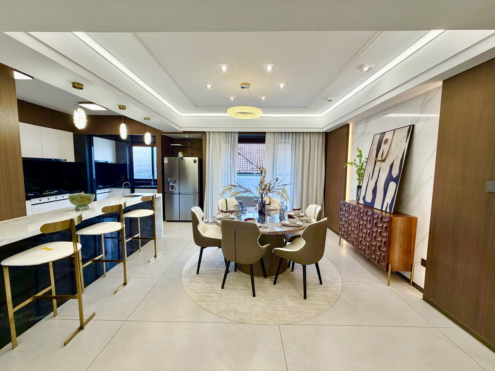 Dining area of 5 bedrooms close up view at ONLYOU Elgeyo Apartments In Kilimani