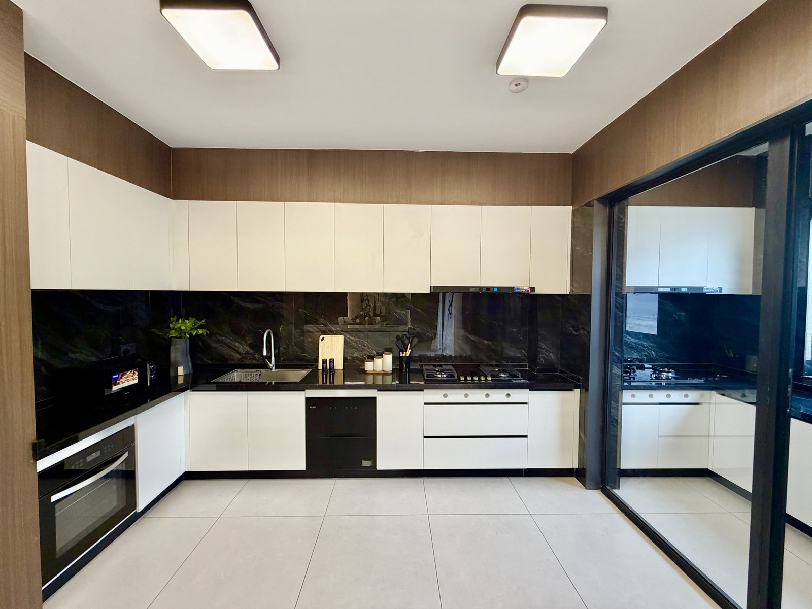 Well designed kitchen area of 5 bedrooms at ONLYOU Elgeyo Apartments In Kilimani