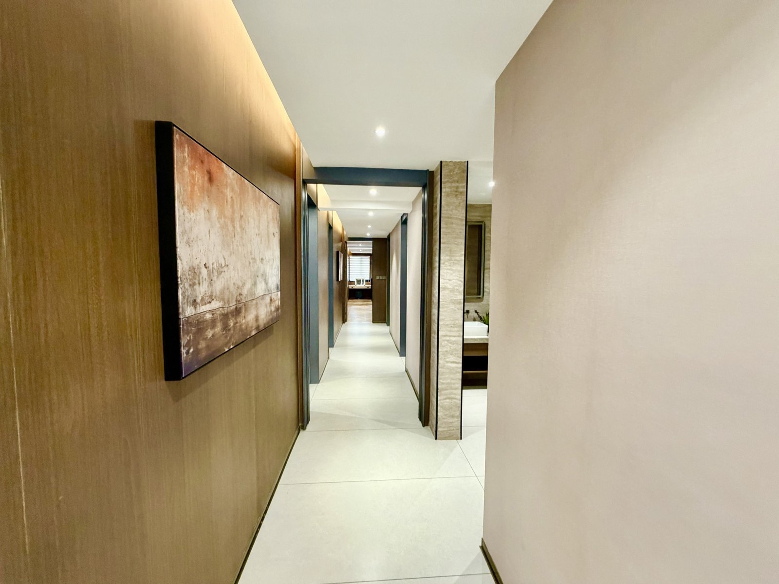 Long elegant hall way area of 5 bedrooms at ONLYOU Elgeyo Apartments In Kilimani
