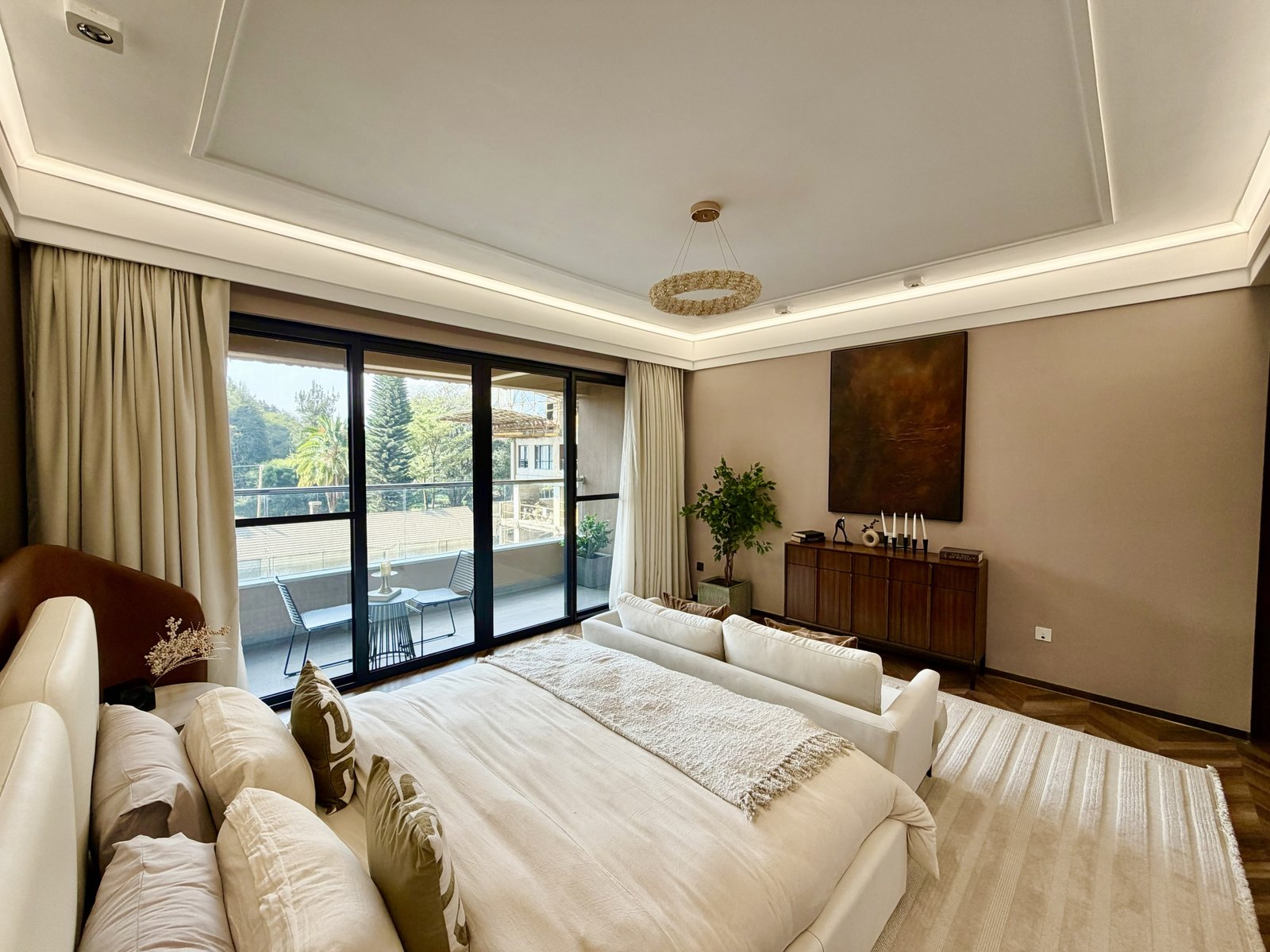 masterbedroom area of 5 bedrooms at ONLYOU Elgeyo Apartments In Kilimani