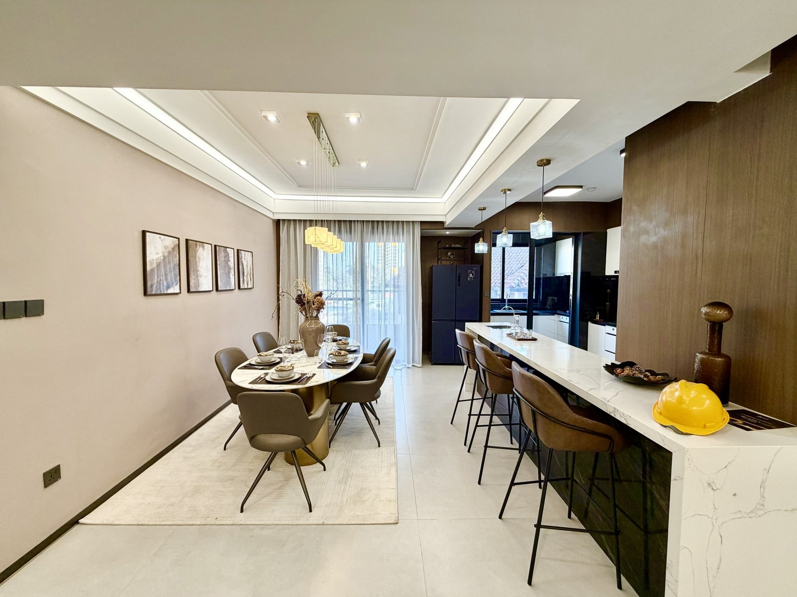 Dining area of 4 Bedrooms At ONLYOU Elgeyo Apartments In Kilimani