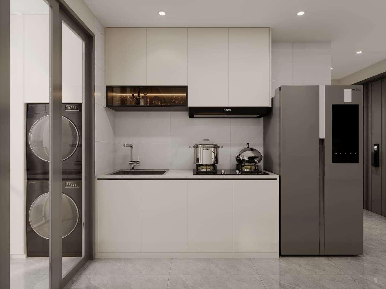 Modern kitchen Area Of 4 bedrooms at Maylan Park Residence In Kileleshwa
