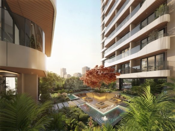 Serene Landscaped Garden of 4 bedroom At Seasons Apartments And Duplexes In Riverside